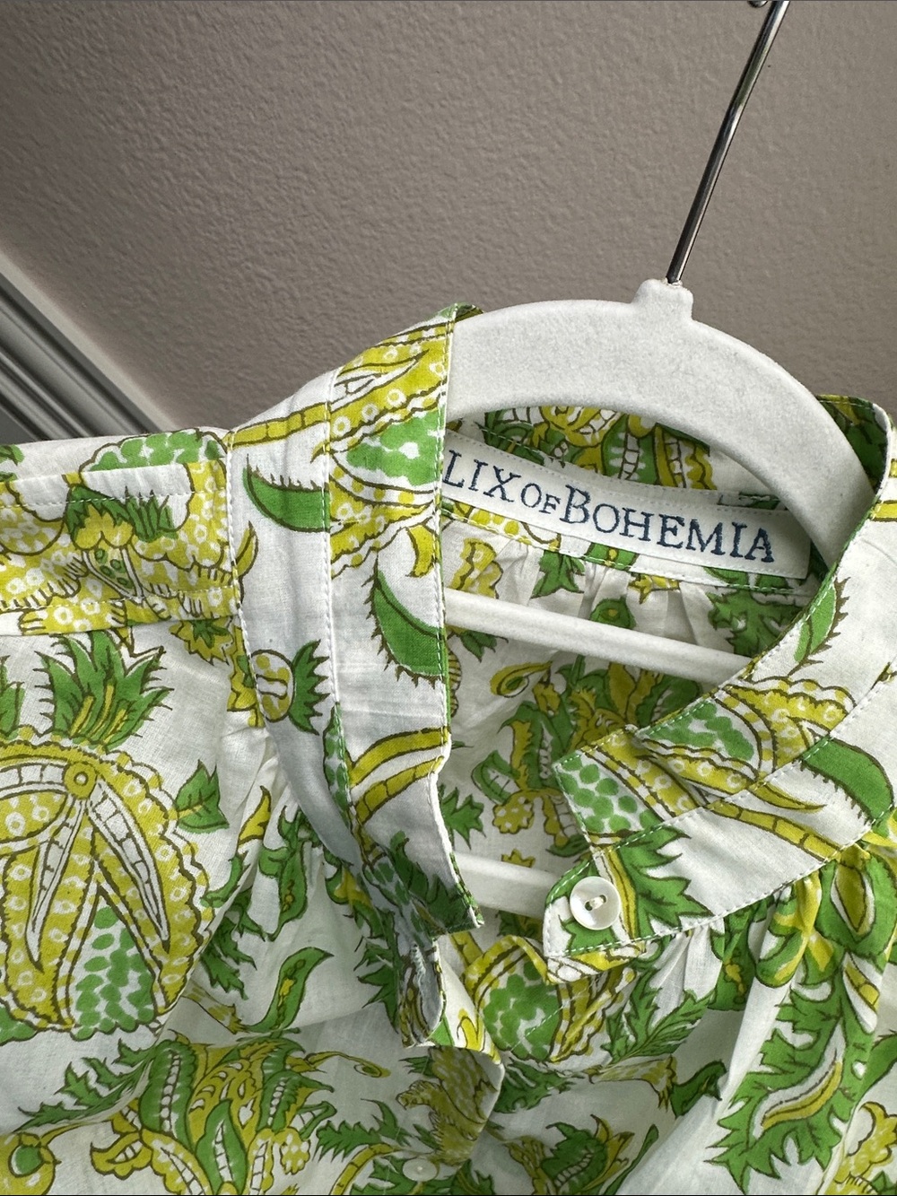 Alix Of Bohemia Sawyer Dress with Green Block Print - Picture 2 of 7